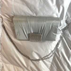 Light Gray Sparkle Evening Clutch